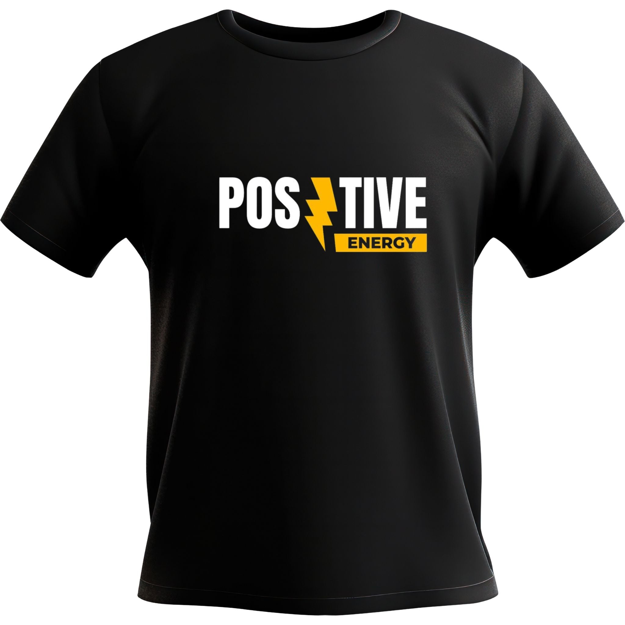 Black T-Shirt with Bold Positive Energy